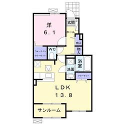 松橋駅 徒歩15分 1階の物件間取画像